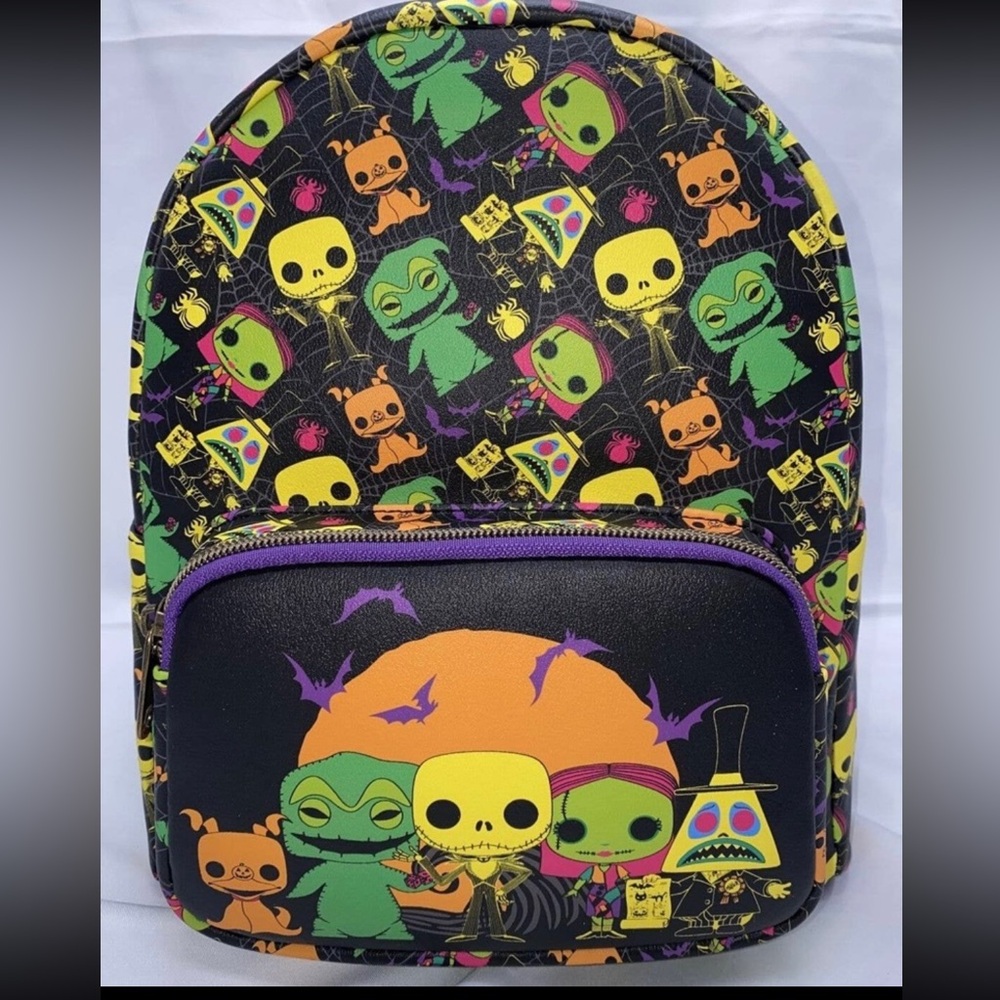 Loungefly Nightmare Before Christmas Blacklight Neon Backpack